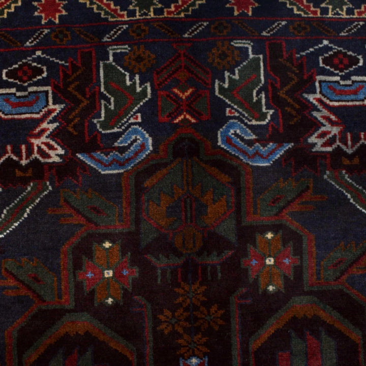 Afghan Baluchi Rug 4' 2" x 7' 1" Hand-Knotted | No. AL83450