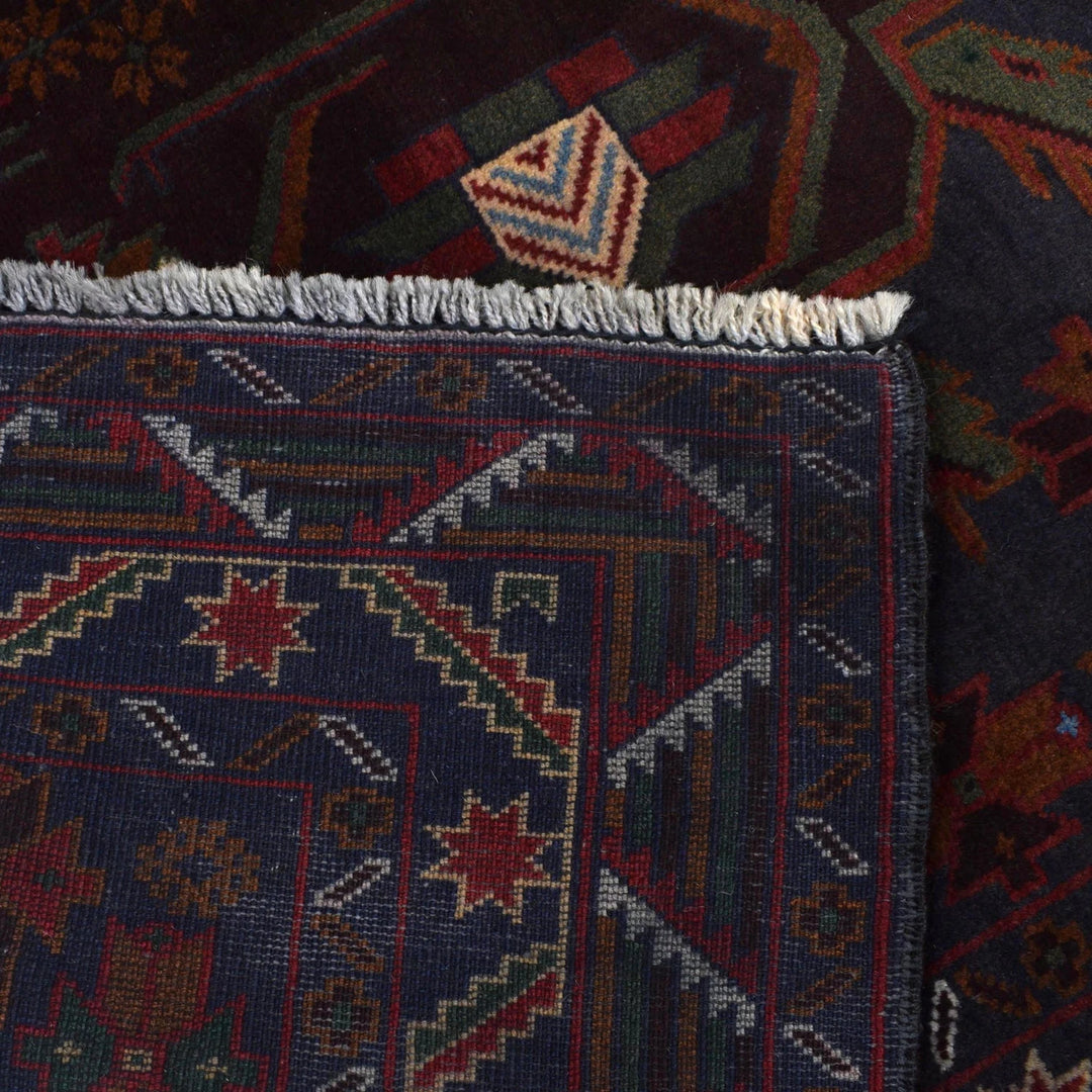Afghan Baluchi Rug 4' 2" x 7' 1" Hand-Knotted | No. AL83450