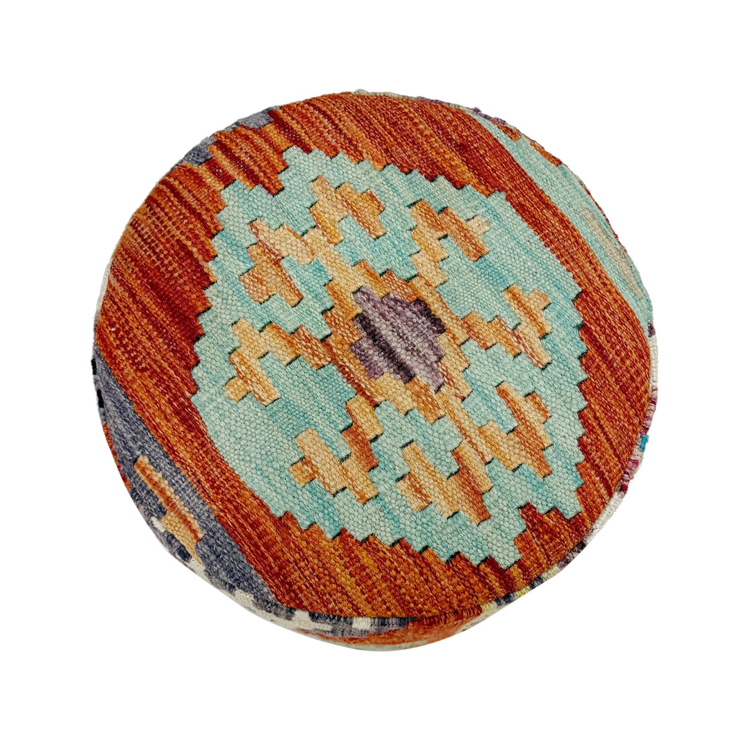 Afghan Vegetable Kilim Rug 1' 2" x 1' 5" Flat-Weave | No. AL834676