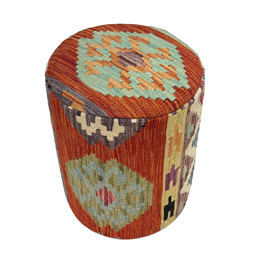 Afghan Vegetable Kilim Rug 1' 2" x 1' 5" Flat-Weave | No. AL834676