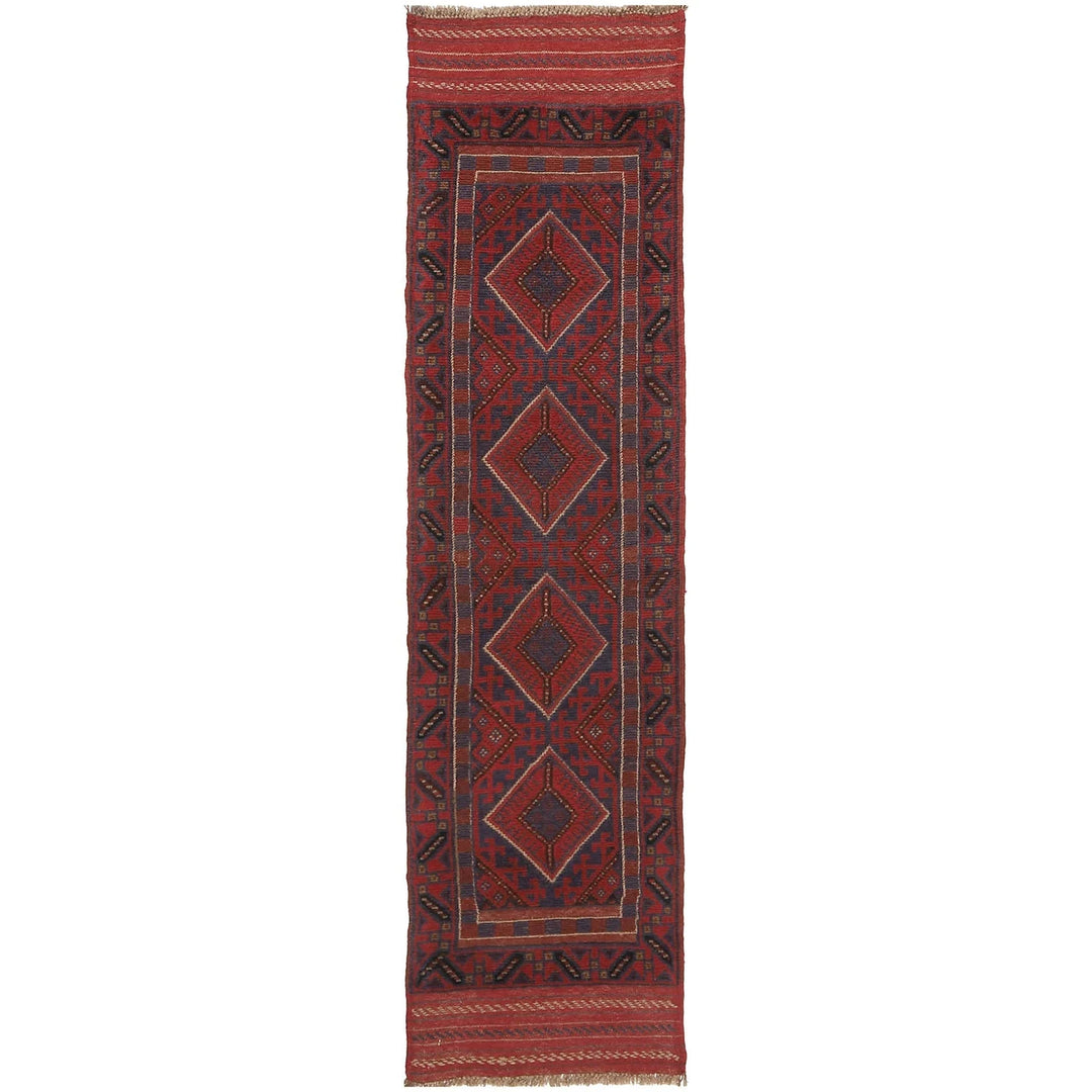 Red Afghan Mashwani Rug 1' 11" x 7' 11" Hand-Knotted | No. AL83499