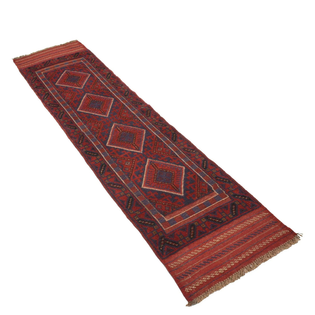 Red Afghan Mashwani Rug 1' 11" x 7' 11" Hand-Knotted | No. AL83499