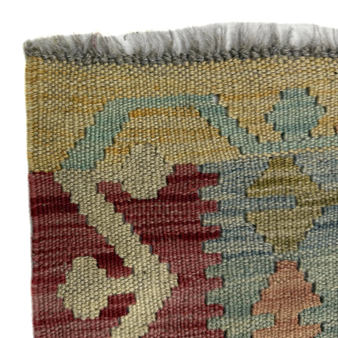 Afghan Vegetable Kilim Rug 2' 6" x 4' 0" Flat-Weave | No. AL835369