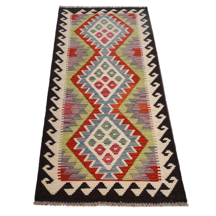 Afghan Kilim Rug 2' 3" x 5' 3" Flat-Weave | No. AL83564