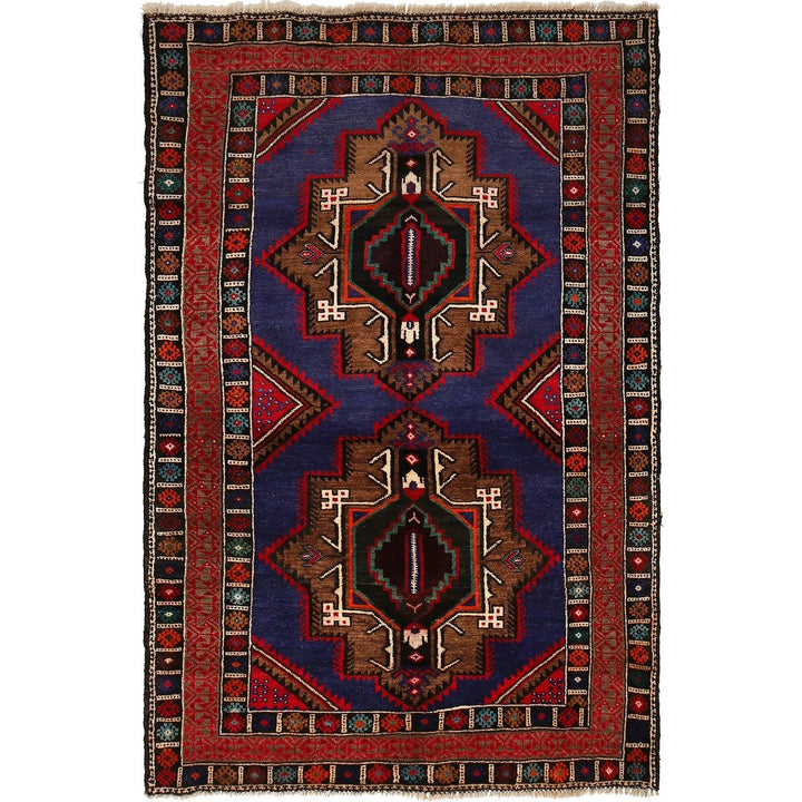 Afghan Baluchi Rug 3' 10" x 6' 0" Hand-Knotted | No. AL83657