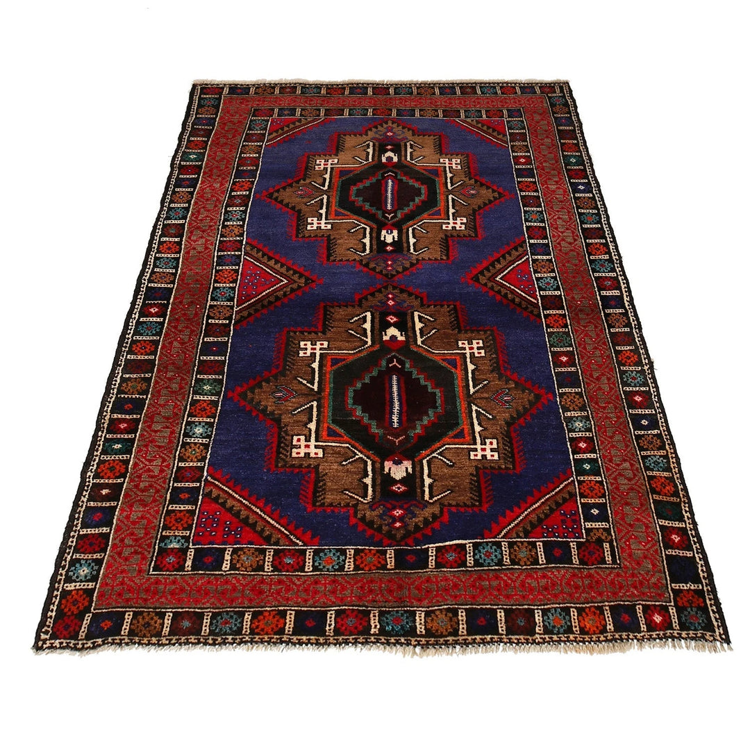 Afghan Baluchi Rug 3' 10" x 6' 0" Hand-Knotted | No. AL83657