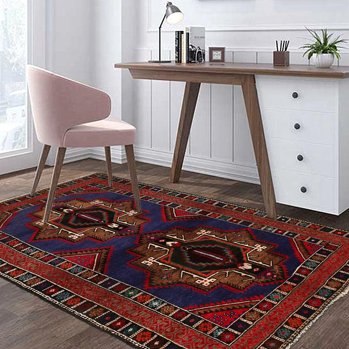Afghan Baluchi Rug 3' 10" x 6' 0" Hand-Knotted | No. AL83657
