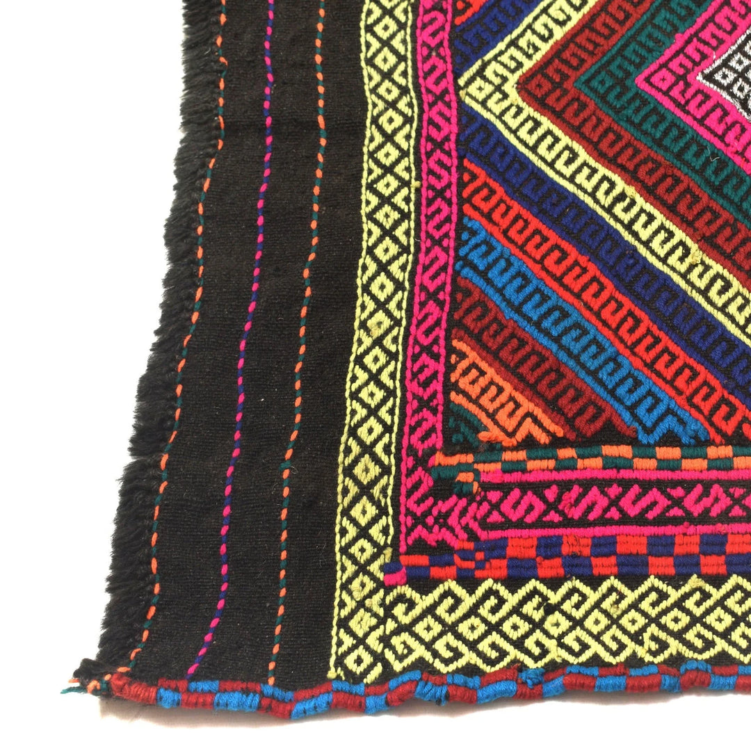 Afghan Suzani Kilim Rug 2' 4" x 9' 4" Flat-Weave | No. AL83720