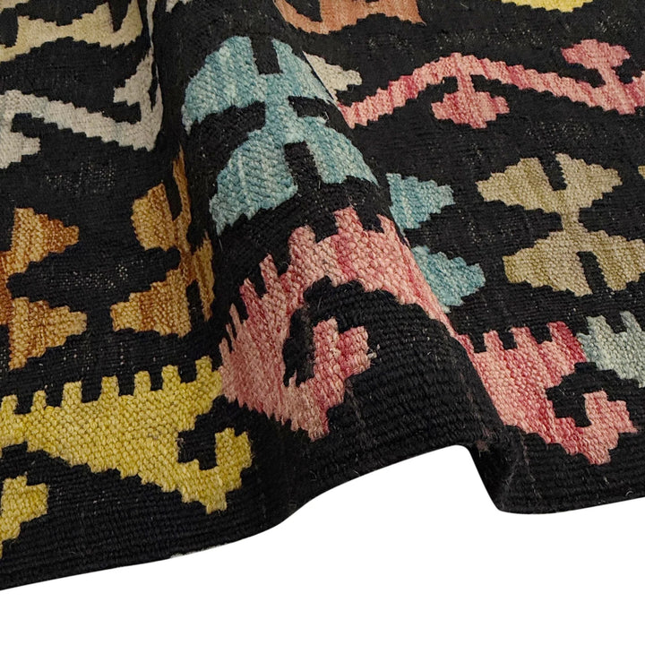 Afghan Vegetable Kilim Rug 6'7" x 9'5" Flat-Weave | No. AL838883