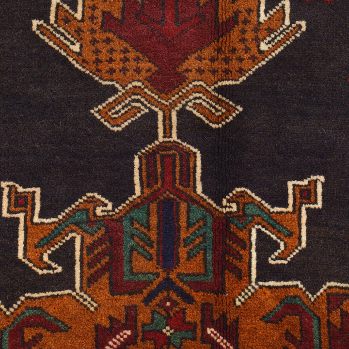Afghan Baluchi Rug 4' 1" x 6' 2" Hand-Knotted | No. AL83958