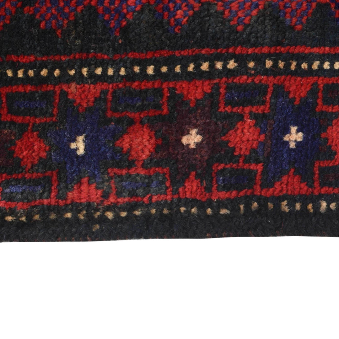 Afghan Baluchi Rug 2' 11" x 4' 6" Hand-Knotted | No. AL84172
