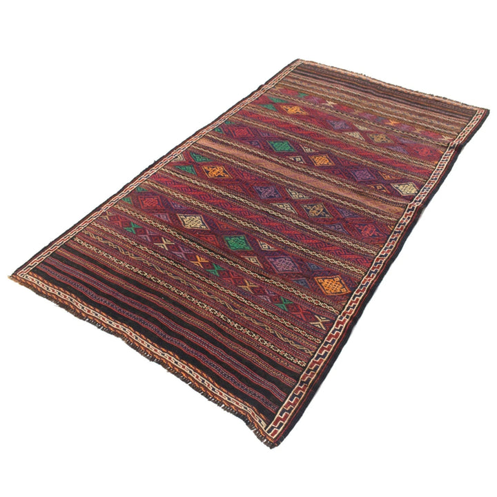 Afghan Laghari Kilim Rug 3' 6" x 6' 3" Flat-Weave | No. AL84233