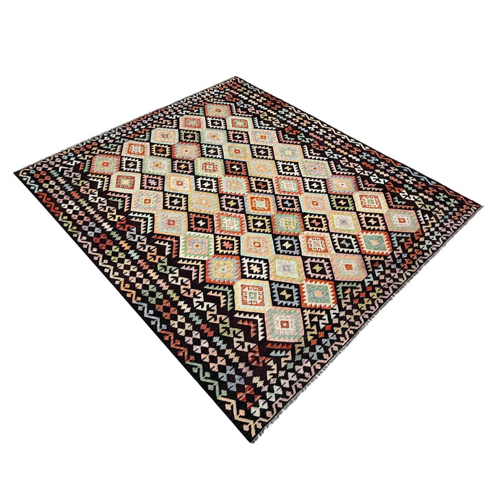 Afghan Vegetable Kilim Rug 10' 0" x 12' 10" Flat-Weave | No. AL842414