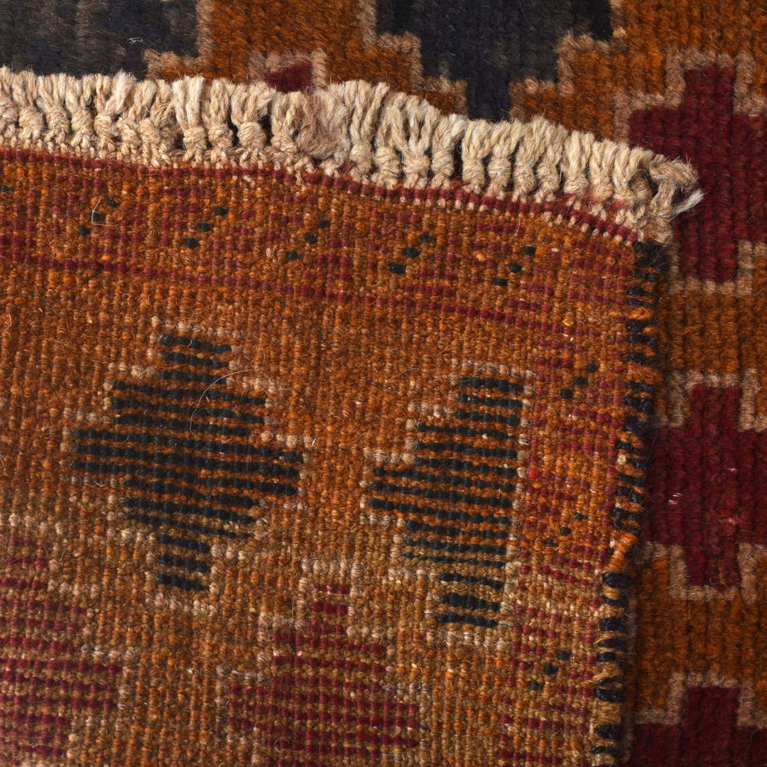 Afghan Baluchi Rug 3' 8" x 5' 11" Hand-Knotted | No. AL84265