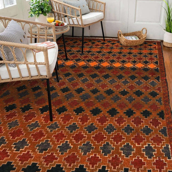 Afghan Baluchi Rug 3' 8" x 5' 11" Hand-Knotted | No. AL84265