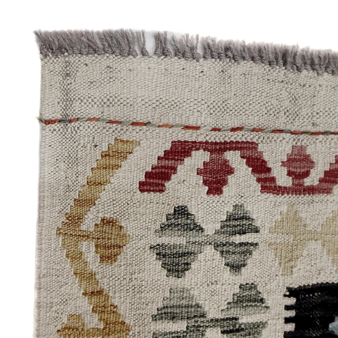 Afghan Kilim Rug 6' 4" x 9' 7" Flat-Weave | No. AL84298