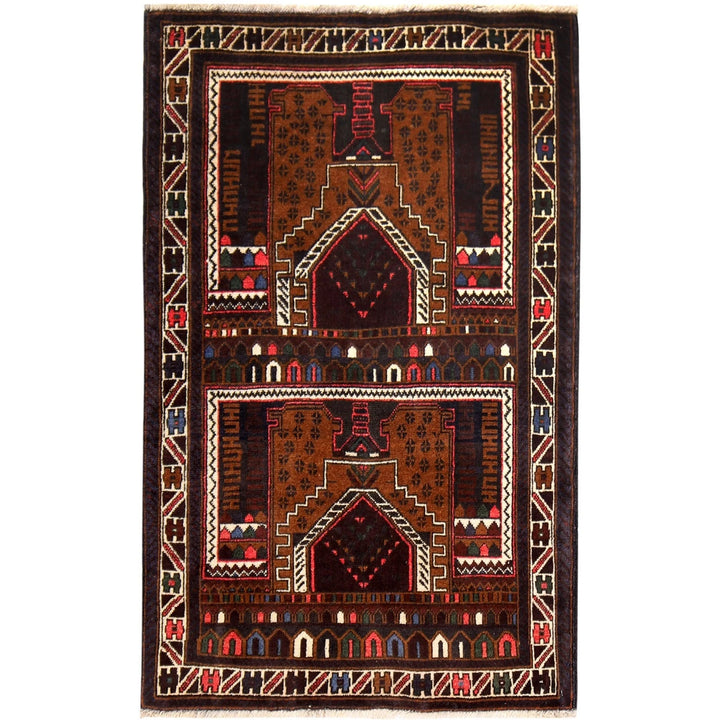Afghan Prayer Rug 2' 9" x 4' 6" Hand-Knotted | No. AL84323