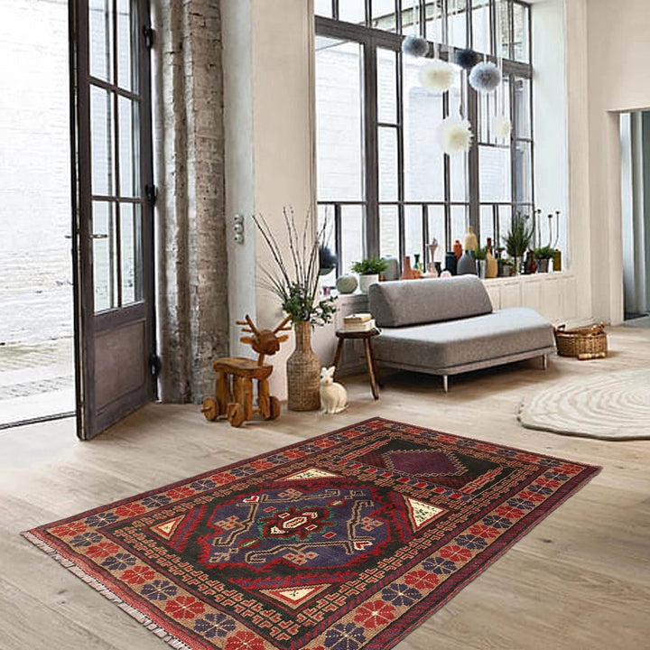 Afghan Prayer Rug 2' 8" x 4' 4" Hand-Knotted | No. AL84400