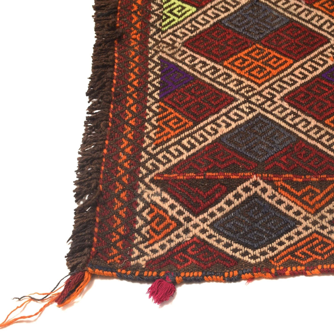 Afghan Suzani Kilim Rug 2'6" x 9'4" Flat-Weave | No. AL84475