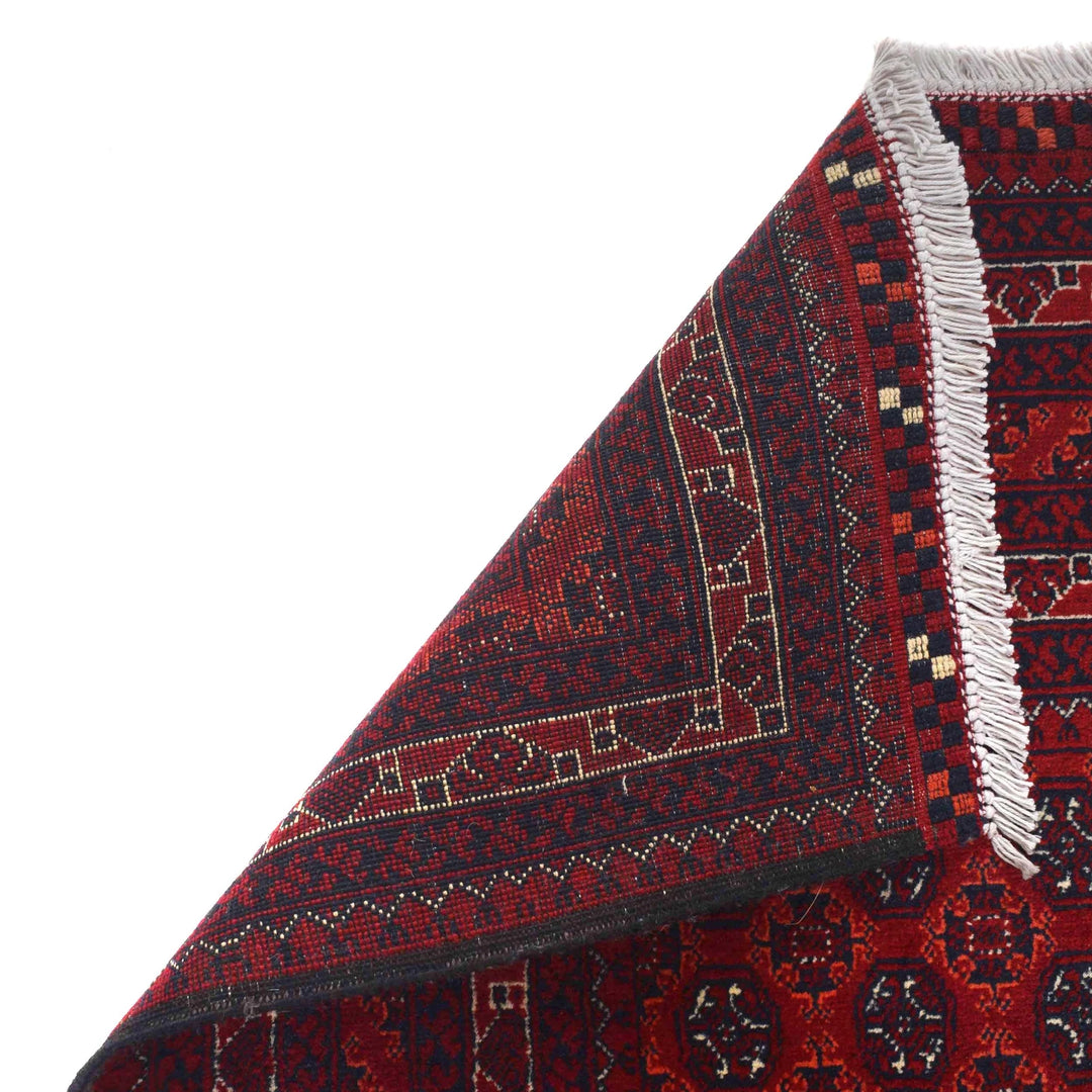 Burgundy Afghan Khoja Roshnai Rug 3' 3" x 5' 1" Hand-Knotted | No. AL844974