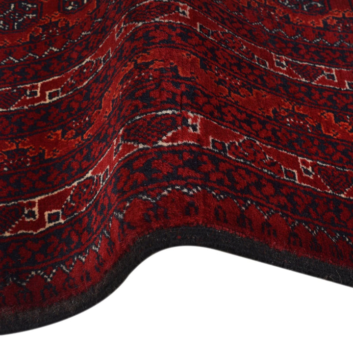 Burgundy Afghan Khoja Roshnai Rug 3' 3" x 5' 1" Hand-Knotted | No. AL844974