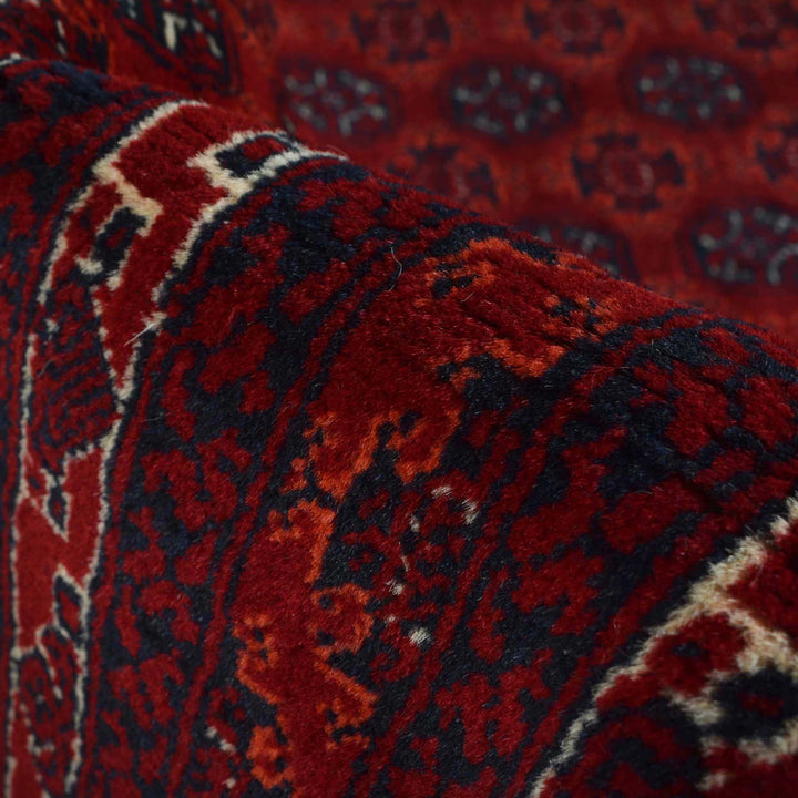 Burgundy Afghan Khoja Roshnai Rug 3' 3" x 5' 1" Hand-Knotted | No. AL844974