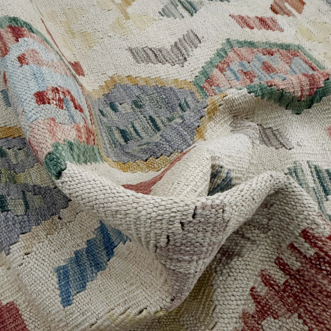 Afghan Vegetable Kilim Rug 2' 8" x 4' 1" Flat-Weave | No. AL845350
