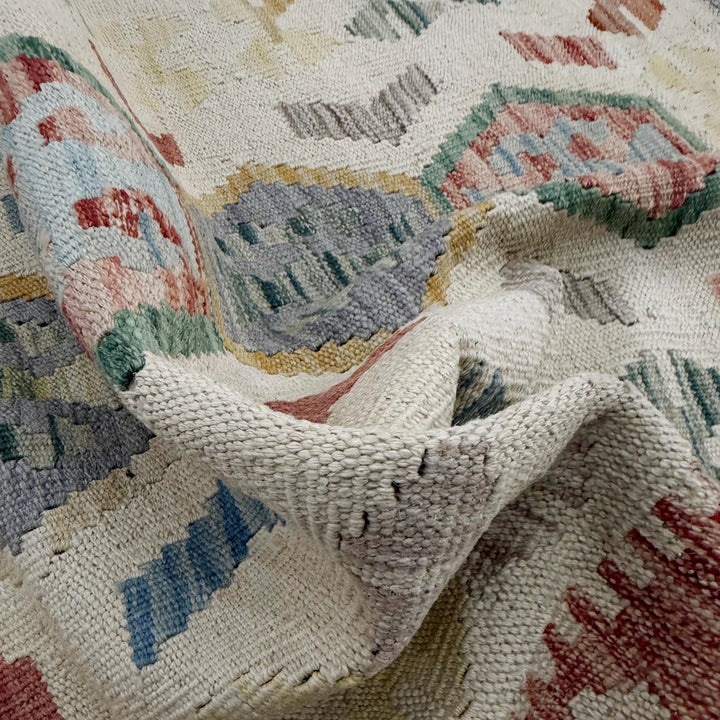 Afghan Vegetable Kilim Rug 2' 8" x 4' 1" Flat-Weave | No. AL845350