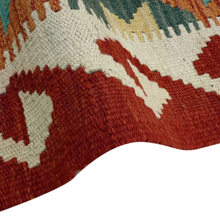 Afghan Vegetable Kilim Rug 2' 7" x 9' 6" Flat-Weave | No. AL846344