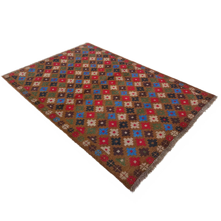 Afghan Baluchi Rug 3' 3" x 4' 10" Hand-Knotted | No. AL84638