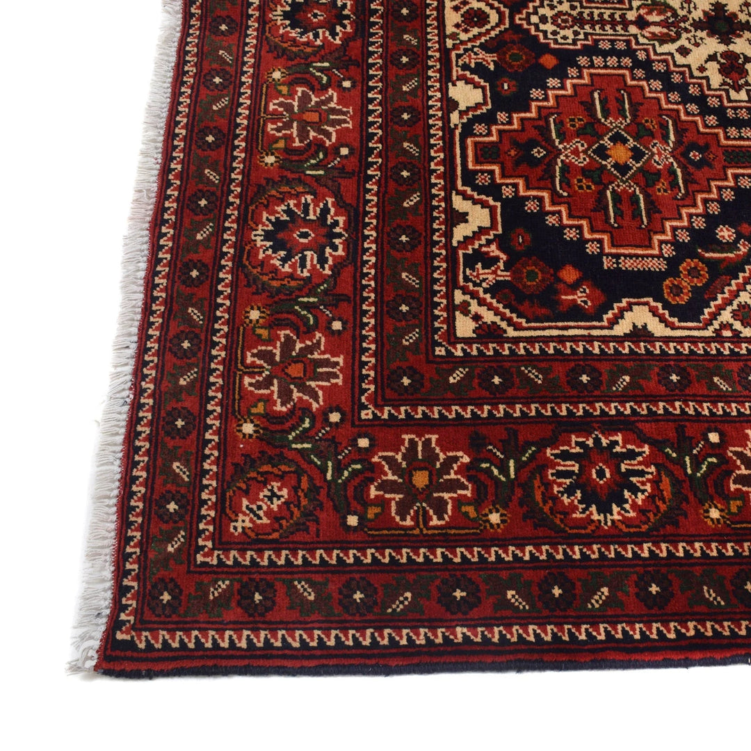 Afghan Geometric Rug 5' 5" x 6' 8" Hand-Knotted | No. AL84687