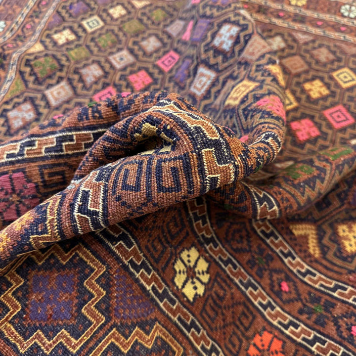 Afghan Kilim Rug 5' 3" x 7' 4" Flat-Weave | No. AL84690