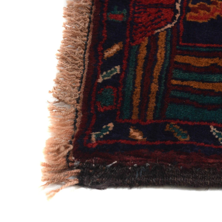 Afghan Baluchi Rug 3' 4" x 4' 11" Hand-Knotted | No. AL84769
