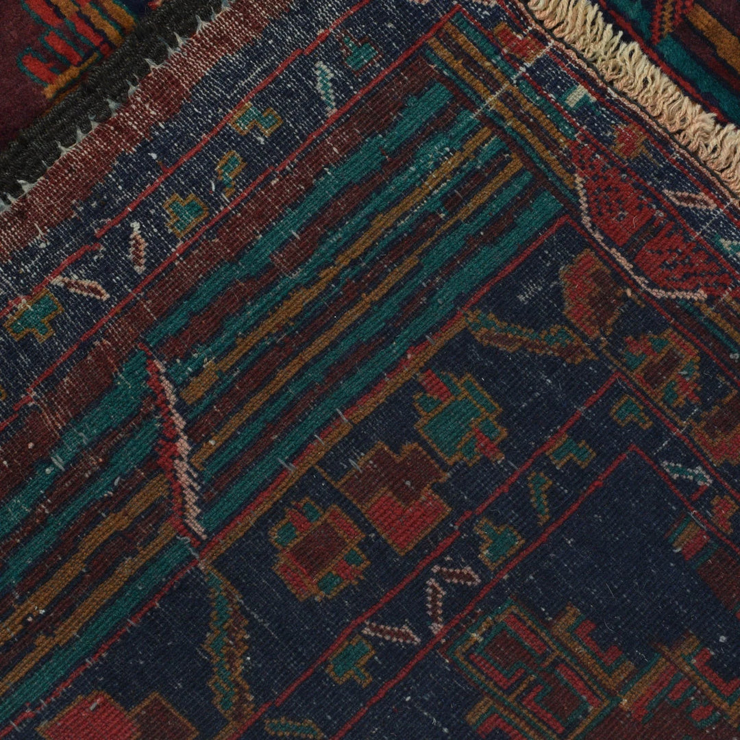 Afghan Baluchi Rug 3' 4" x 4' 11" Hand-Knotted | No. AL84769