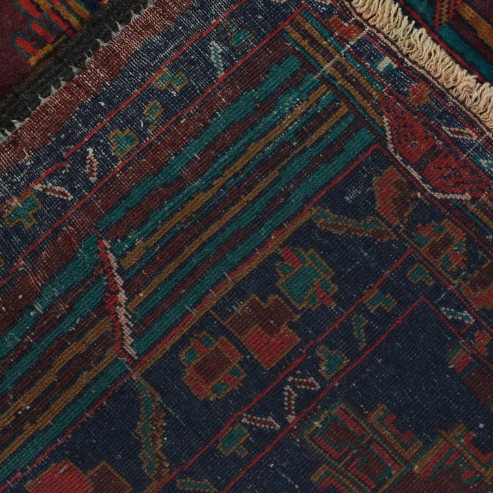 Afghan Baluchi Rug 3' 4" x 4' 11" Hand-Knotted | No. AL84769