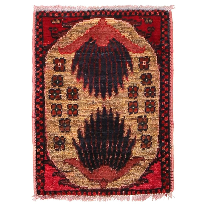 Afghan Geometric Rug 1' 5" x 1' 10" Hand-Knotted | No. AL84803