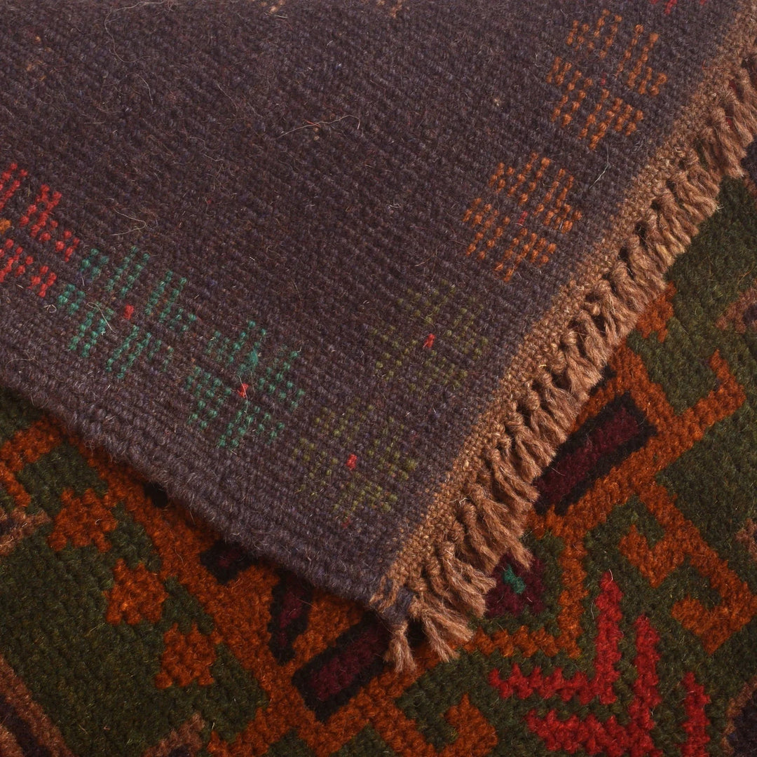 Afghan Baluchi Rug 4' 3" x 6' 6" Hand-Knotted | No. AL84928