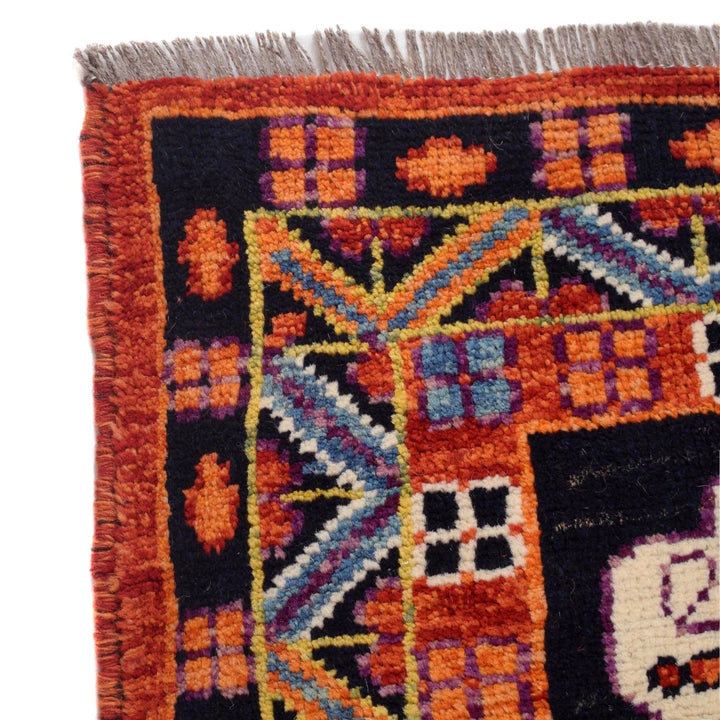 Red Afghan Shirazi Rug 5' 8" x 8' 0" Hand-Knotted | No. AL85040