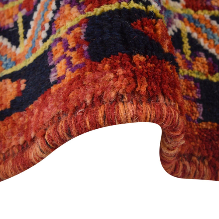 Red Afghan Shirazi Rug 5' 8" x 8' 0" Hand-Knotted | No. AL85040