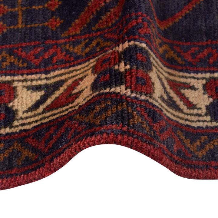 Afghan Baluchi Rug 2'7" x 3'8" Hand-Knotted | No. AL85125