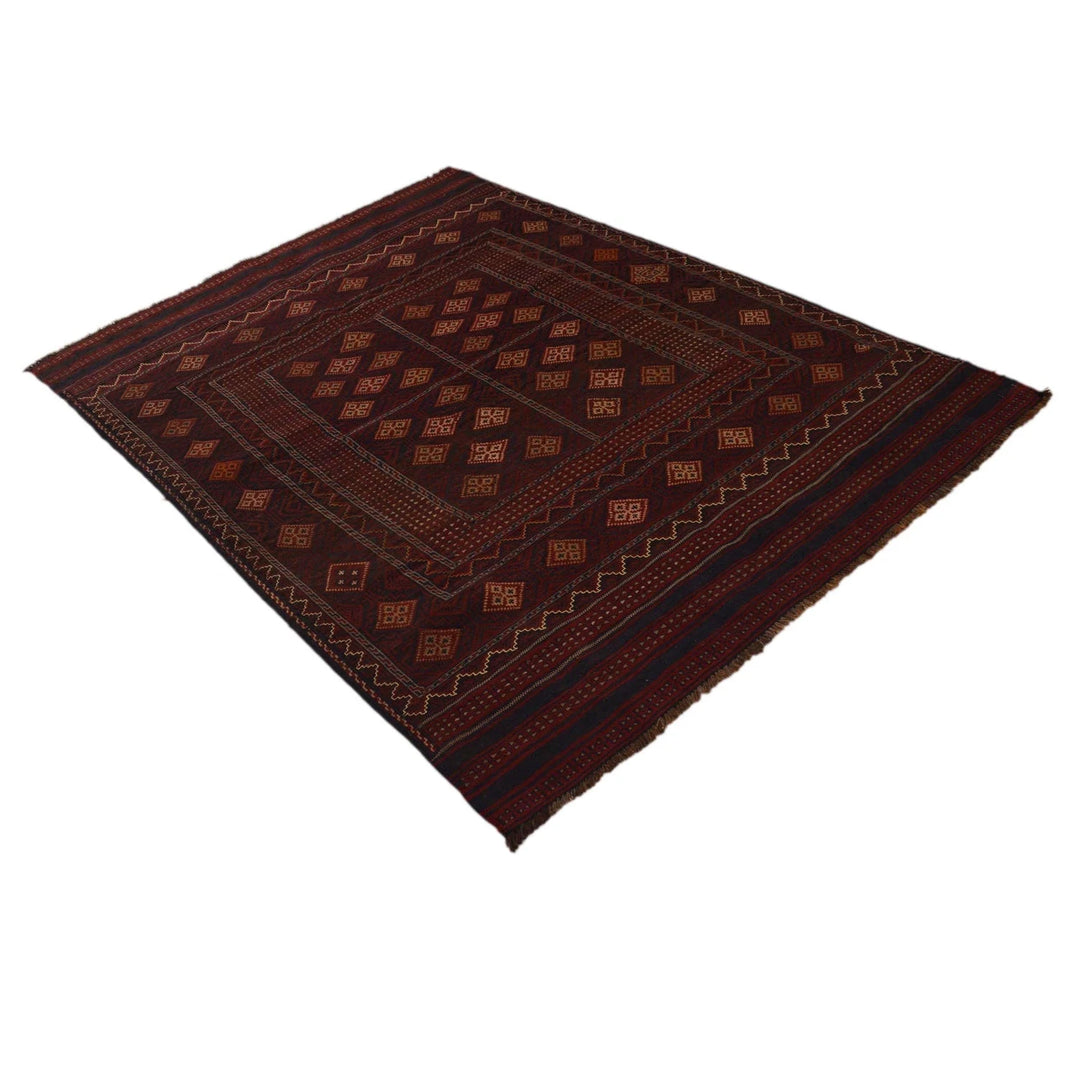 Afghan Laghari Kilim Rug 4' 7" x 6' 3" Flat-Weave | No. AL85278