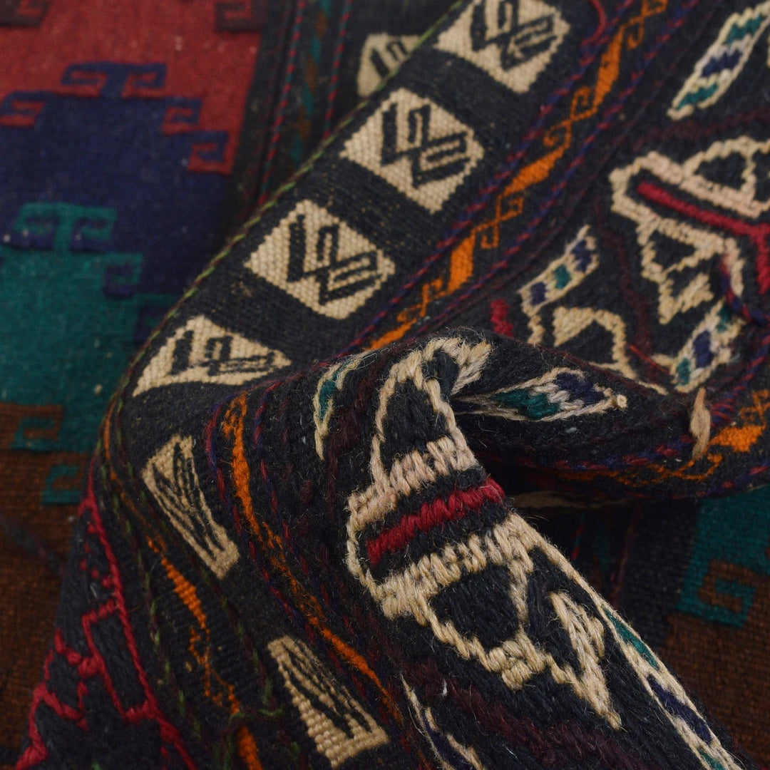 Afghan Sufra Kilem Runner 2' 0" x 4' 8" Flat-Weave | No. AL85342