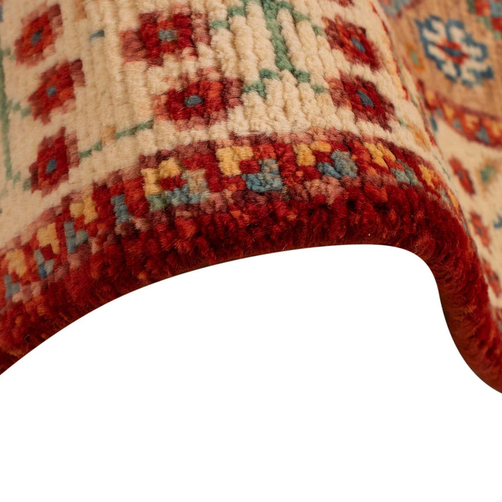 Red Afghan Shiraz Rug 3' 9" x 5' 8" Hand-Knotted | No. AL85380