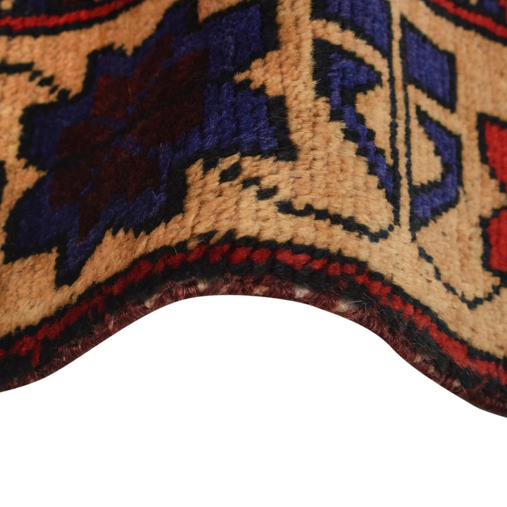 Red Afghan Prayer Rug 2' 9" x 4' 3" Hand-Knotted | No. AL85398