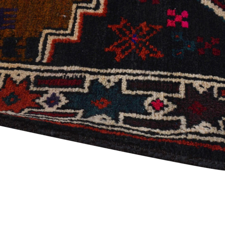 Brown Afghan Prayer Rug 2' 9" x 4' 0" Hand-Knotted | No. AL85444