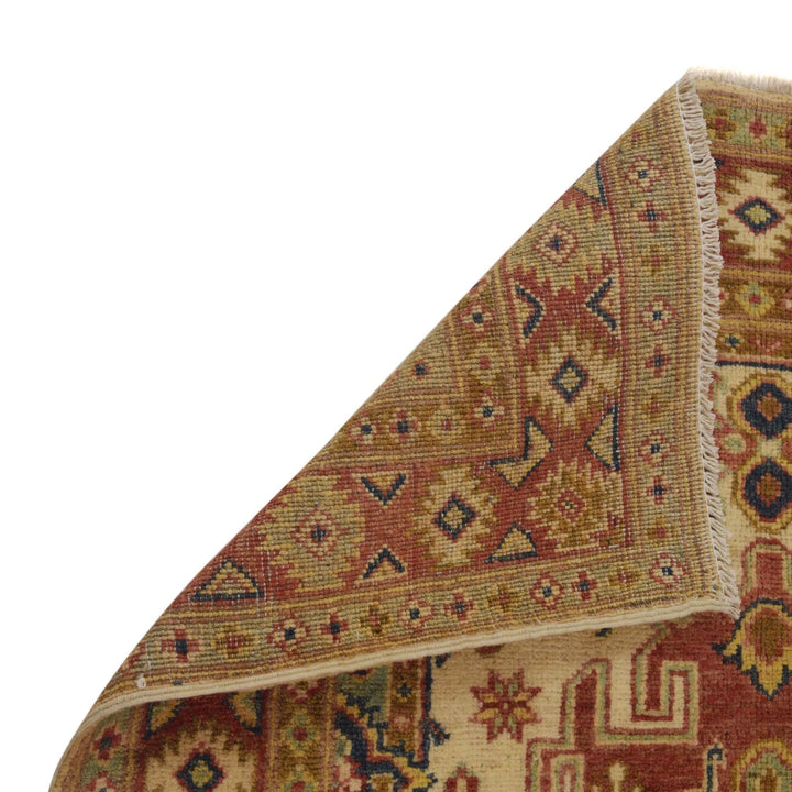 Afghan Heriz Rug 3' 5" x 5' 0" Hand-Knotted | No. AL85523