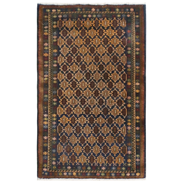 Afghan Baluchi Rug 2'11" x 4'9" Hand-Knotted | No. AL85595