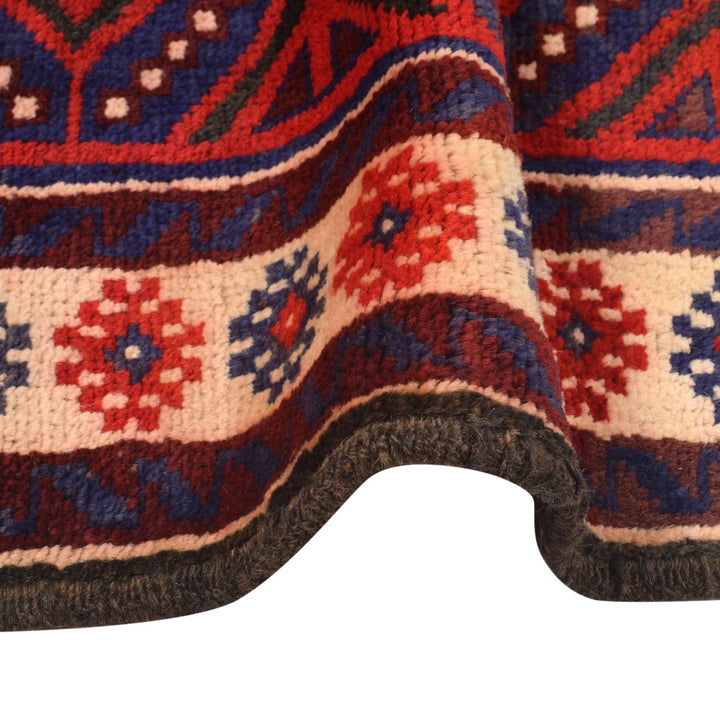 Afghan Baluchi Rug 2' 11" x 4' 8" Hand-Knotted | No. AL85611
