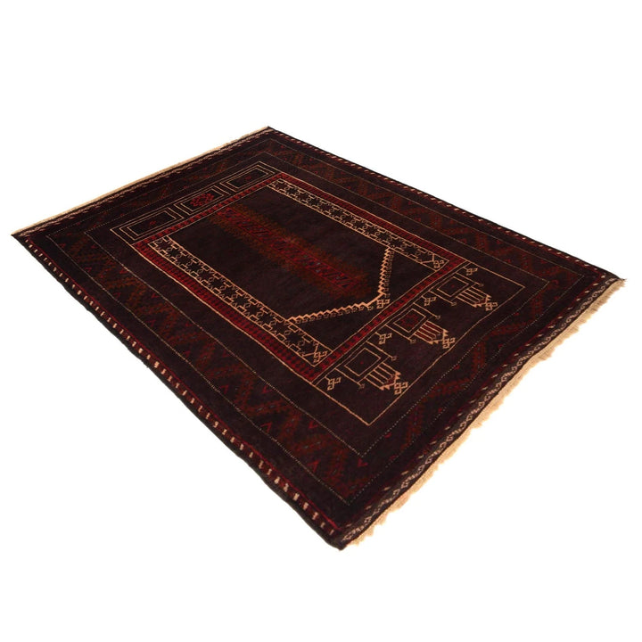 Afghan Prayer Rug 2' 11" x 4' 4" Hand-Knotted | No. AL85732