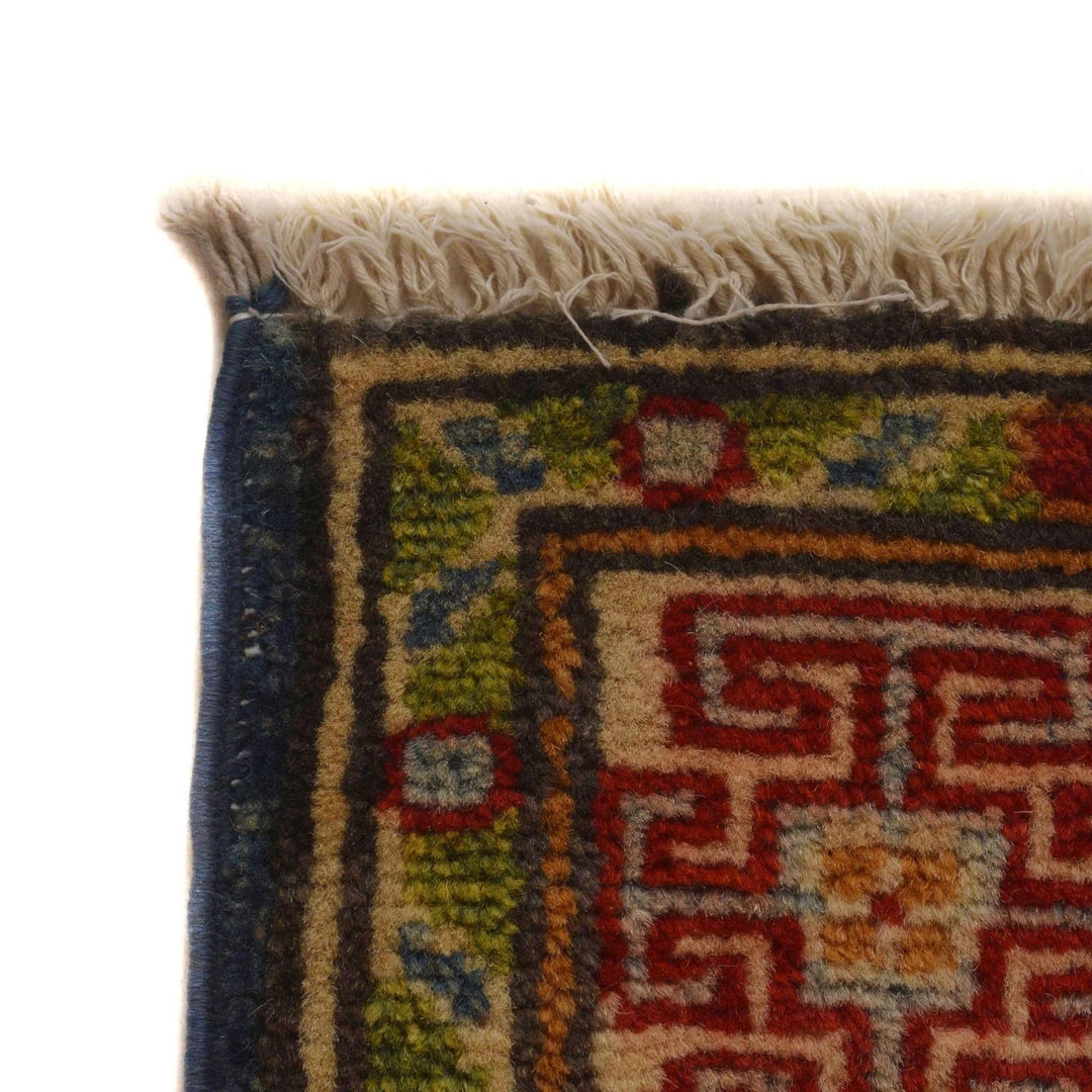 Blue Afghan Kazak Rug 2' 9" x 4' 8" Hand-Knotted | No. AL85736